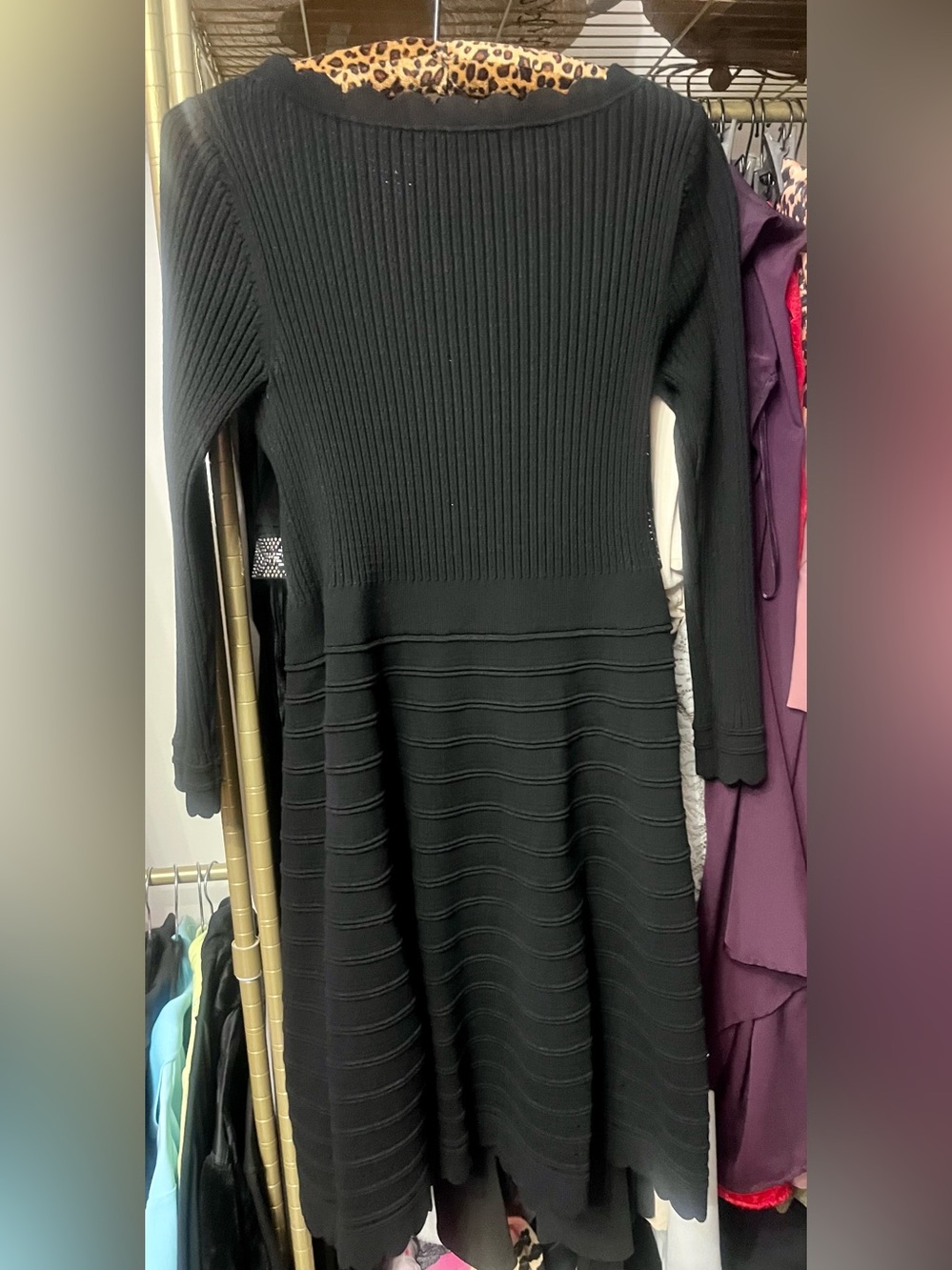 kate spade scalloped fit & flare knit dress Sz 8 Pd $349 - Picture 7 of 8
